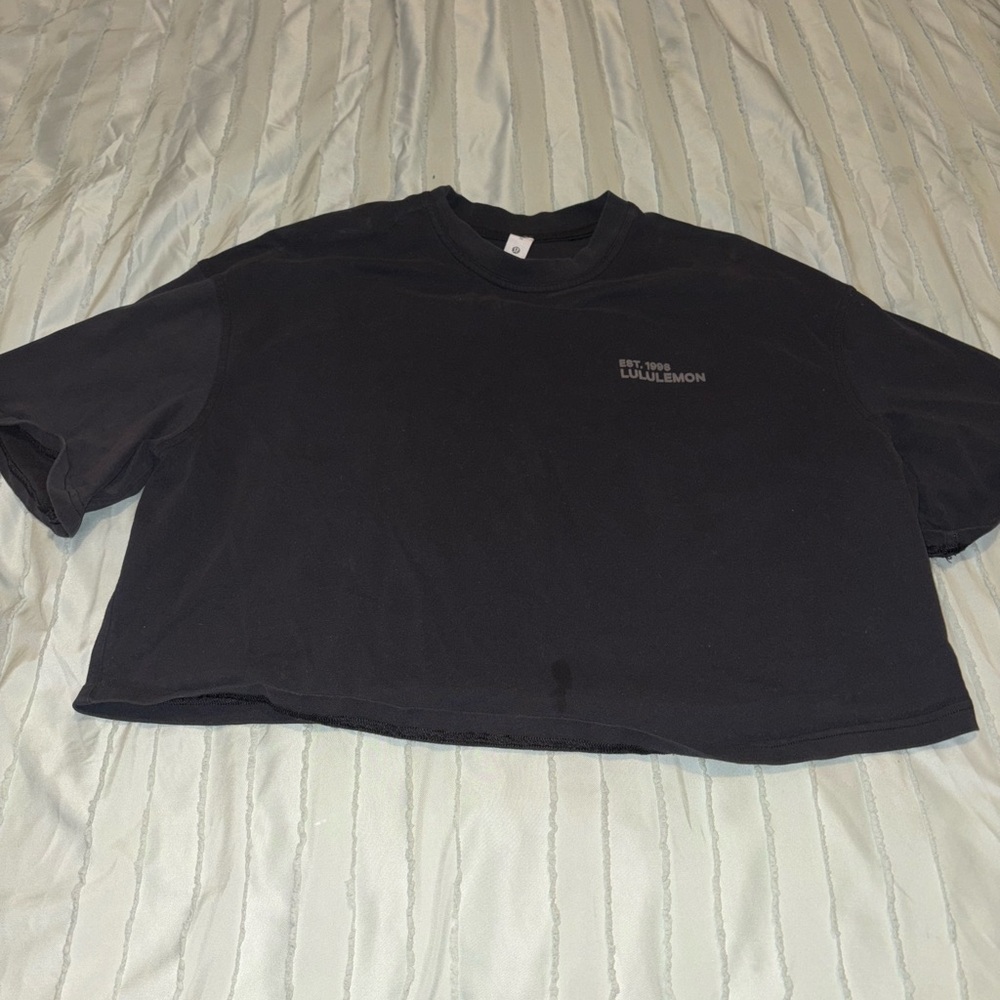 lululemon athletica Black Crop Top